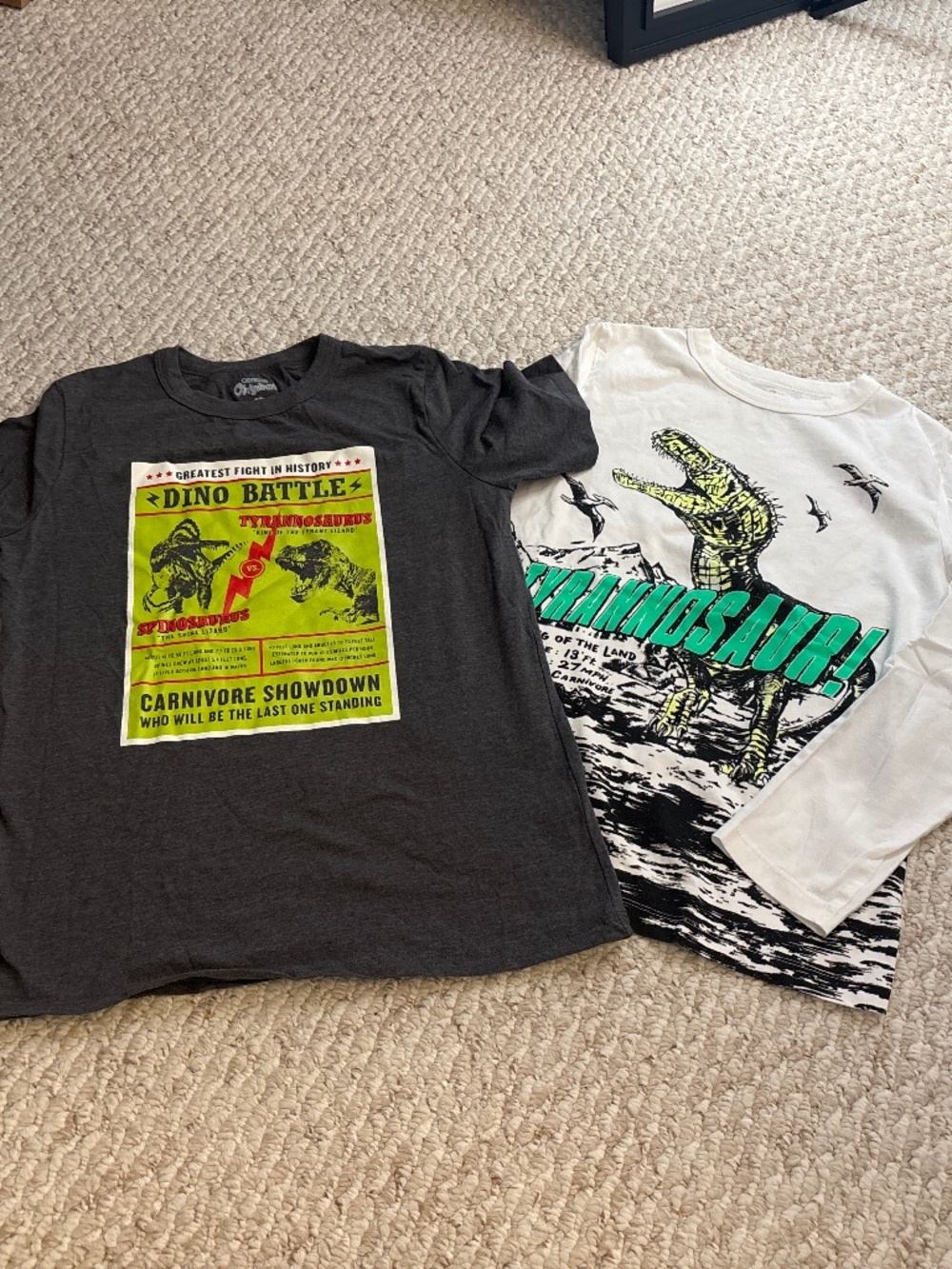 🦕 Oshkosh dinosaur shirts - boys size 12